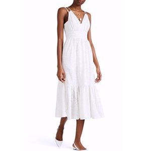 NWT PRABAL GURUNG Size 8 Cotton Eyelet Sun White Dress